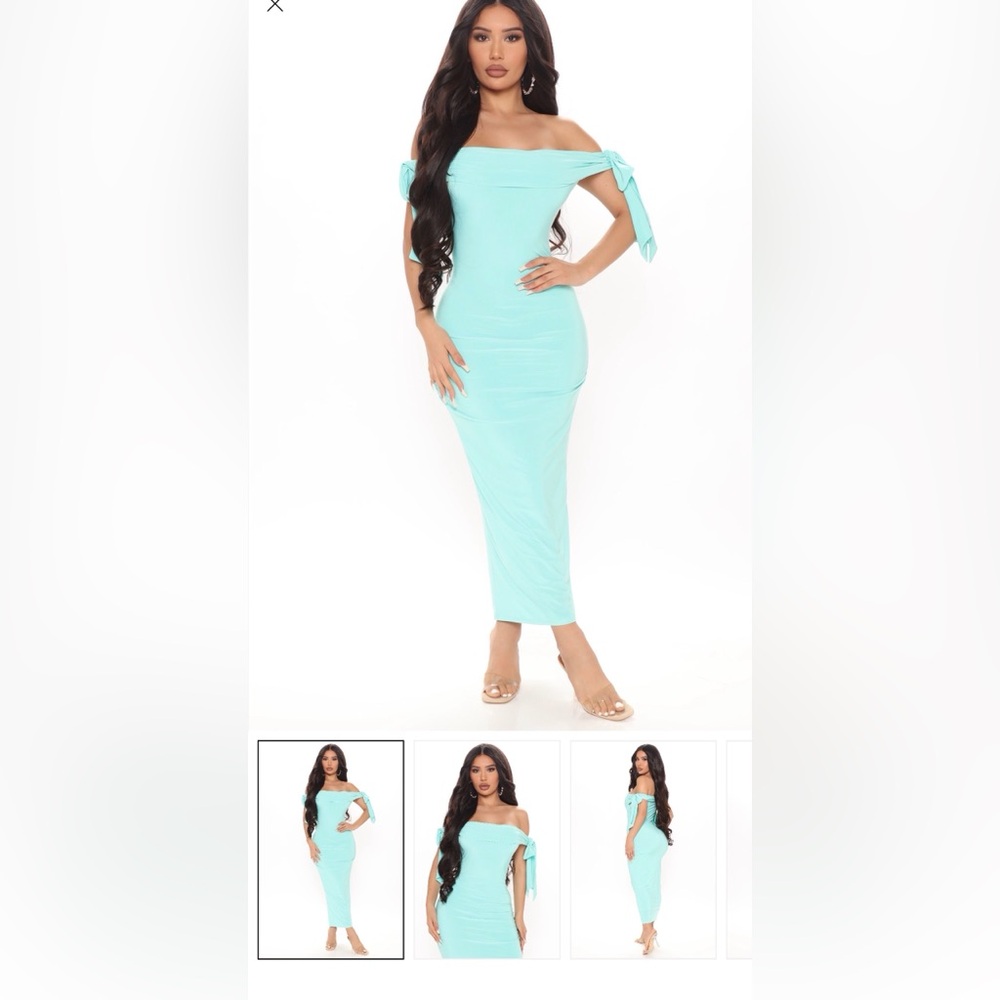 Fashion Nova Come Here Often Midi Dress - Mint